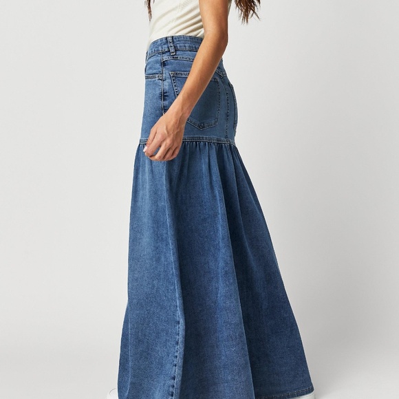 Free People Jordan denim maxi skirt 4 - Picture 16 of 16